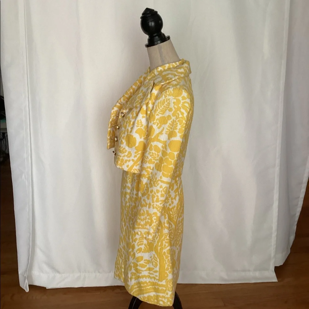 Vintage yellow thermal dress with jacket - Picture 11 of 14